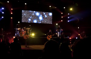 Jordan Felix, Big Daddy Weave and Plumb leading worship in Beautiful Offerings Tour, Redlands, CA, Feb. 5, 2016, Packinghouse Christian Fellowship. Photo Credit: Gerald Pierre