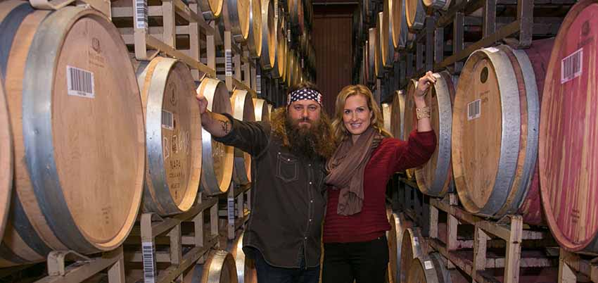 Duck Commander Willie and Korie Robertson At Rocking Gods House
