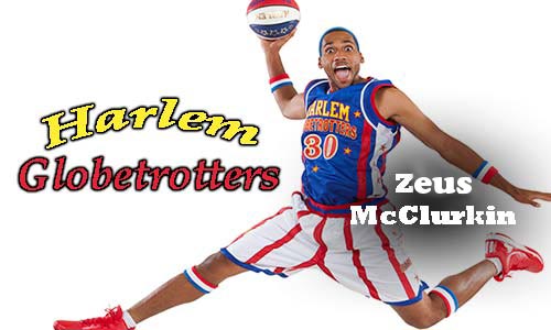 Zeus McClurkin of Harlem Globetrotters At Rocking Gods House